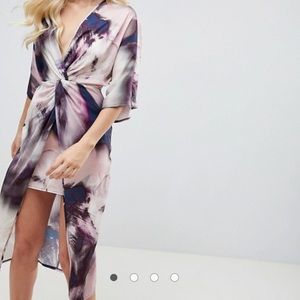 Brand new ASOS kimono dress purple/pink tye-dye